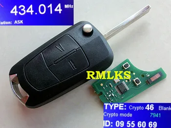 

10pcs/lot High quality new Keyless Remote Key Fob 2 Button 433Mhz PCF7941 fit for Vauxhall Opel Astra H 2004-2009 HU100 blade