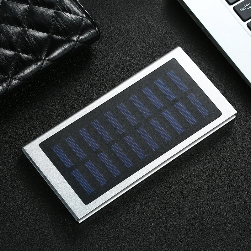 Солнечный внешний аккумулятор 30000 мАч 2 USB светодиодный портативный мобильный