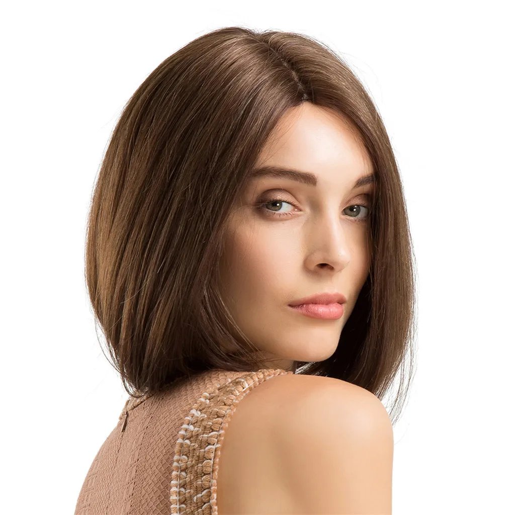 

Naturally Gorgeous Medium Long Straight Hair Hairstyle 100% Human Hair Wigs For Beautiful And Generous Gift Dropshipping