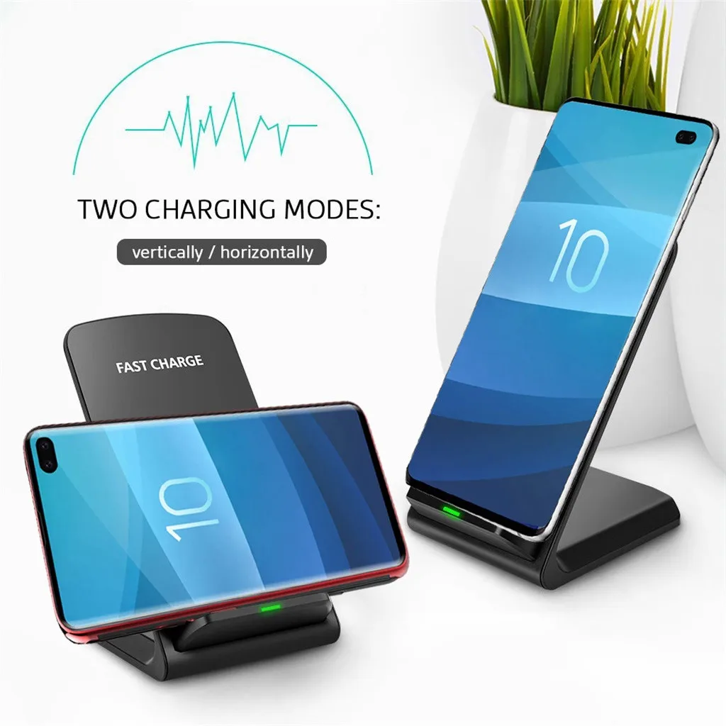 10 Вт Qi Беспроводное быстрое зарядное устройство Подставка для Samsung Galaxy S10 S10E Plus 9 В
