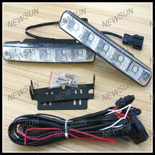 Universal Xenon White 10W LED High Power Daytime Running Light DRL Lamps with On/Off Switch free shipping