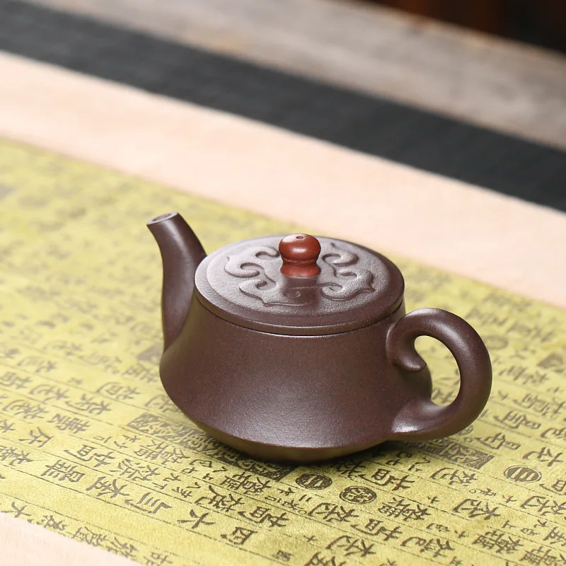 Purple Sand Pot Agent Factory Direct Selling Purple Mud Pure Manual Made Curling Pot Teaware Gift Box One Delivery