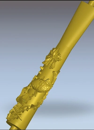 3D model relief for cnc in STL file format Double fish Tobacco pipe | Инструменты