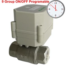 3/" часы таймер управления клапан, 110V-240VAC таймер управления led моторизованный клапан с 9 групп Программирование