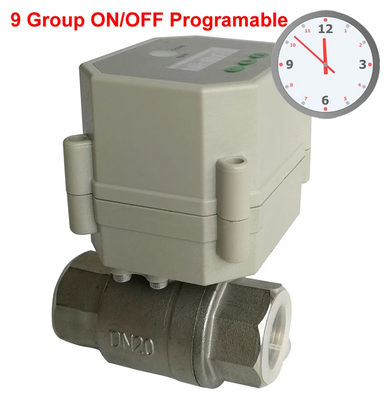 3/4'' Clock Timer control valve,110V 240VAC Timer Controlled motorized