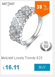 MetJakt, классические 925 Пробы Кольца с серебряным крестом и цирконием высшего качества для женщин, кольца для свадьбы и помолвки, ювелирные изделия, подарок
