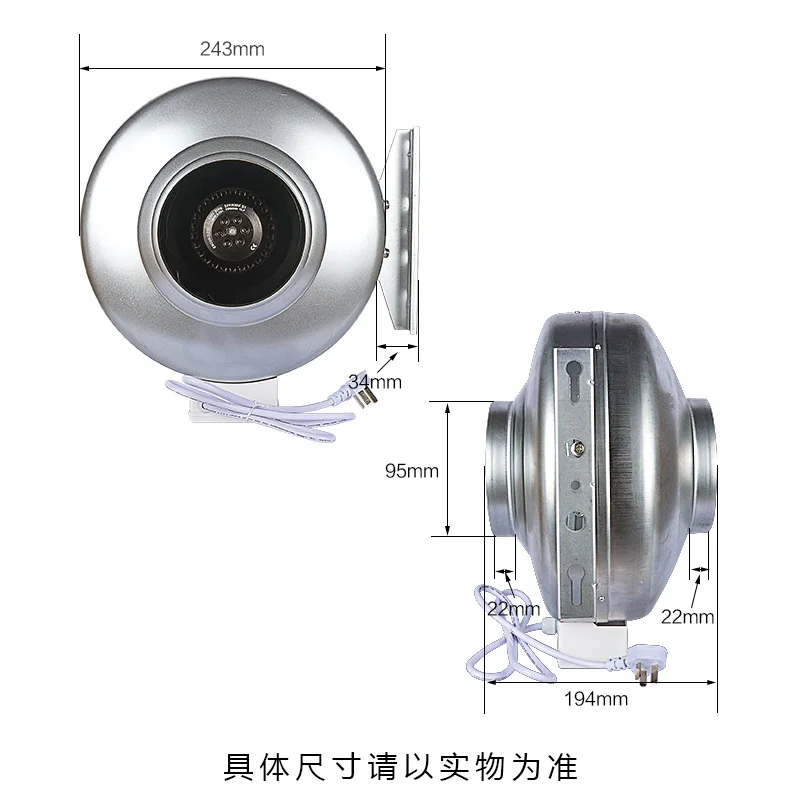 4metal Circular Ducted Fan Inline Duct Fan Kitchen Extractor Ventilation  System Exhaust Fan Centrifugal Blower 100mm 220v - Exhaust Fan - AliExpress