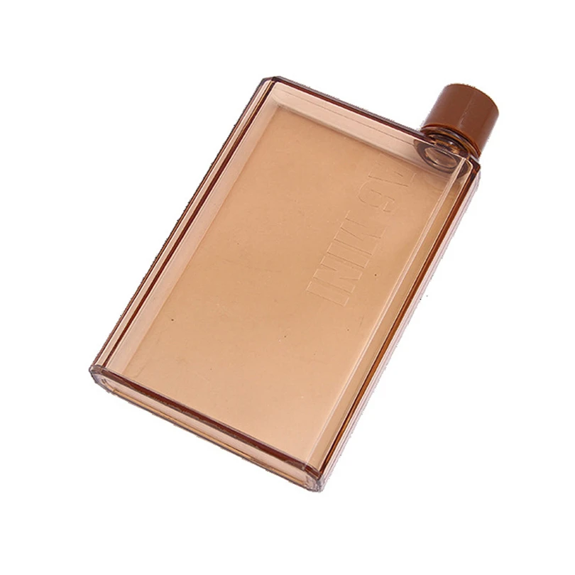  Water Bottle Clear Book Portable Paper Pad Water Bottle Flat Drinks Cup Kettle  (4)