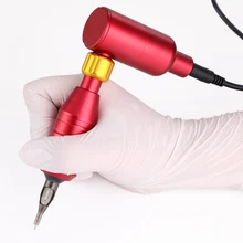 Профессиональная татуировочная машина без шума, машинка для татуировки из алюминиевого сплава с ручкой, мощный двигатель, игольчатые картриджи, художественные инструменты M666