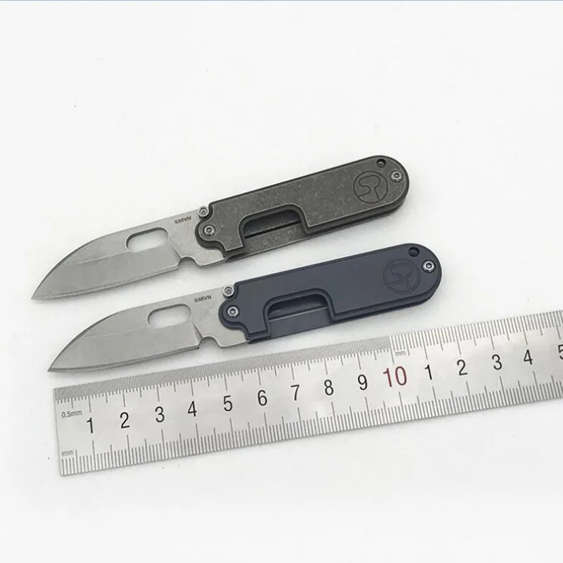 

Mini Folding Knife Blade TC4 Pocket knives survival camping Keychain Knife Rescue Survial EDC Tool two color