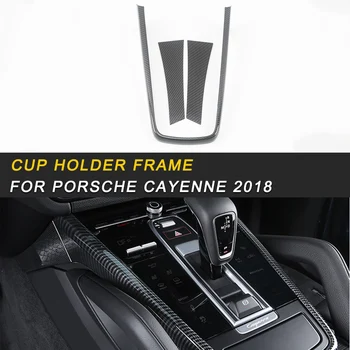 

Gear Frame Cup Holder Panel Frame Trim Stickers Cover Interior Accessories for Porsche Cayenne 2018 Auto Car-styling