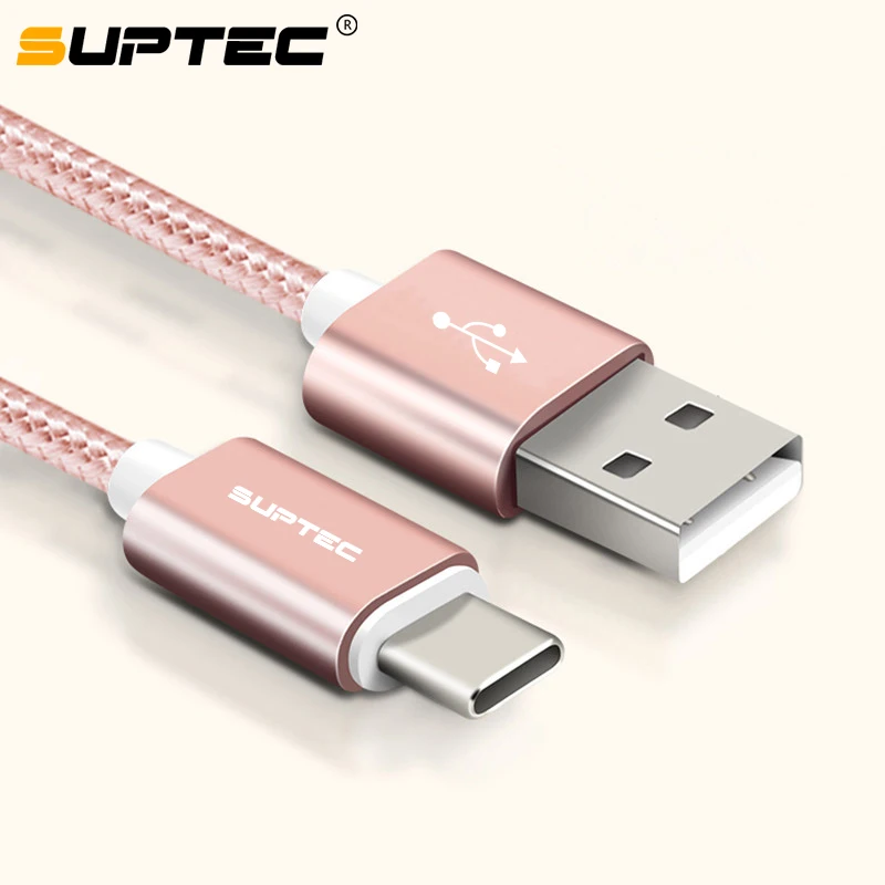 SUPTEC 2.4A usb type-C кабель для Xiaom 8 9 Redmi Note 7 Быстрая зарядка кабель type-C для samsung S9 S10 huawei P20 Pro USB C шнур