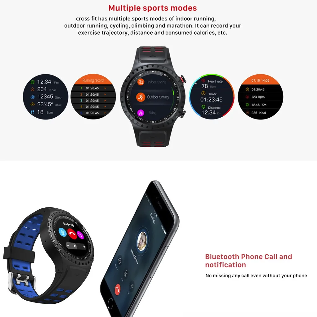 Beautyss Smart Watch Running Sport GPS Phone Call Smartphone Waterproof Heart Rate Compas amazfit b