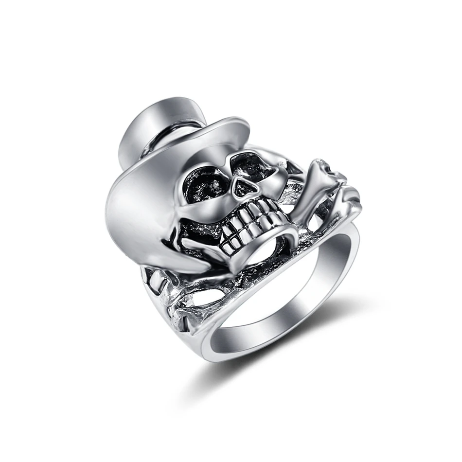 2019 Adjustable Punk Rock Stainless Steel Mens Biker Rings Vintage