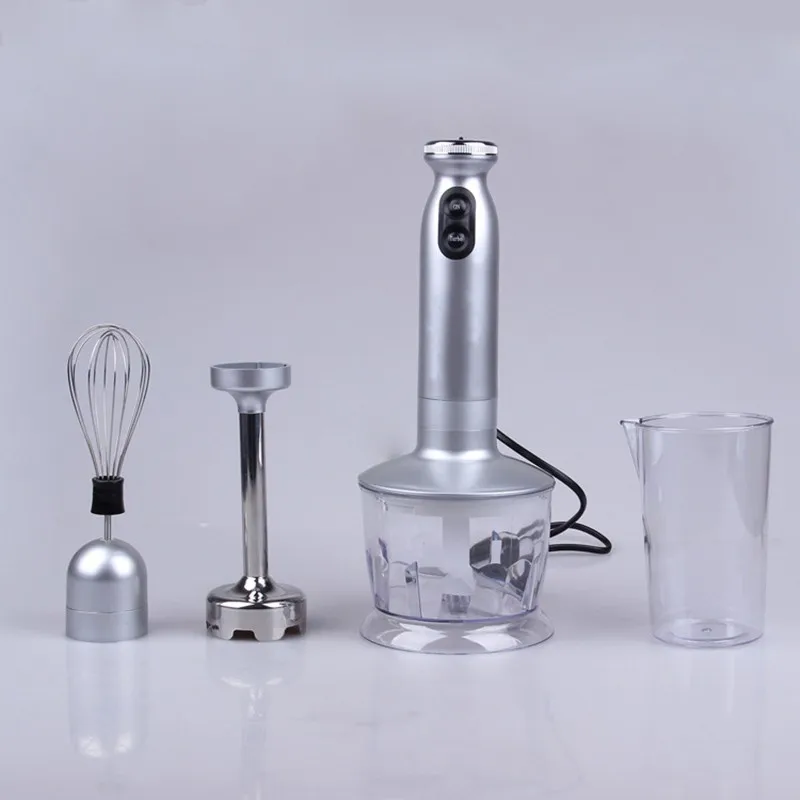 4pcs Set Stainless Steel Electric Blender Multifunctional Handheld Food