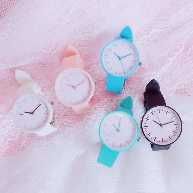 

Lovely Sweet Watch Women Fashion Cute Ladies Leisure Watches Silicone Women's Wristwatch Student Girls Unique Cool Watch