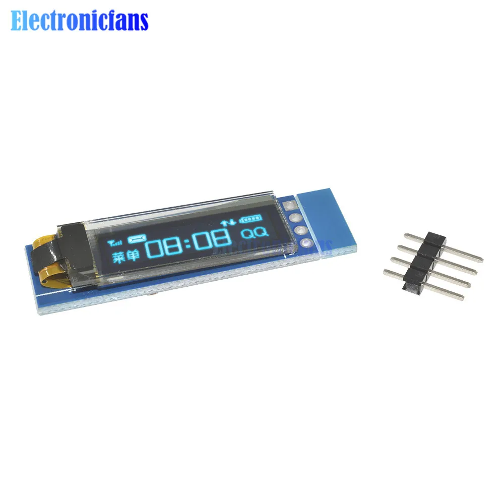 5 шт. 0,9" 0,91 дюйма 12832 128x32 IIC IEC синий OLED ЖК-дисплей модуль SSD1306 Драйвер IC DC 3,3 В 5 В для Arduino PIC DIY модуль