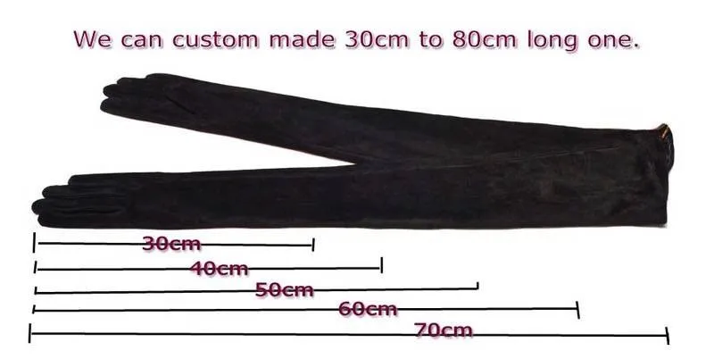 На заказ 30 см до 80 см длинные замшевые кожаные вечерние длинные перчатки разных цветов