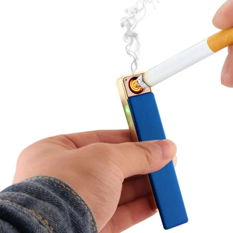 Мини Портативная электронная USB Зажигалка перезаряжаемая беспламенная