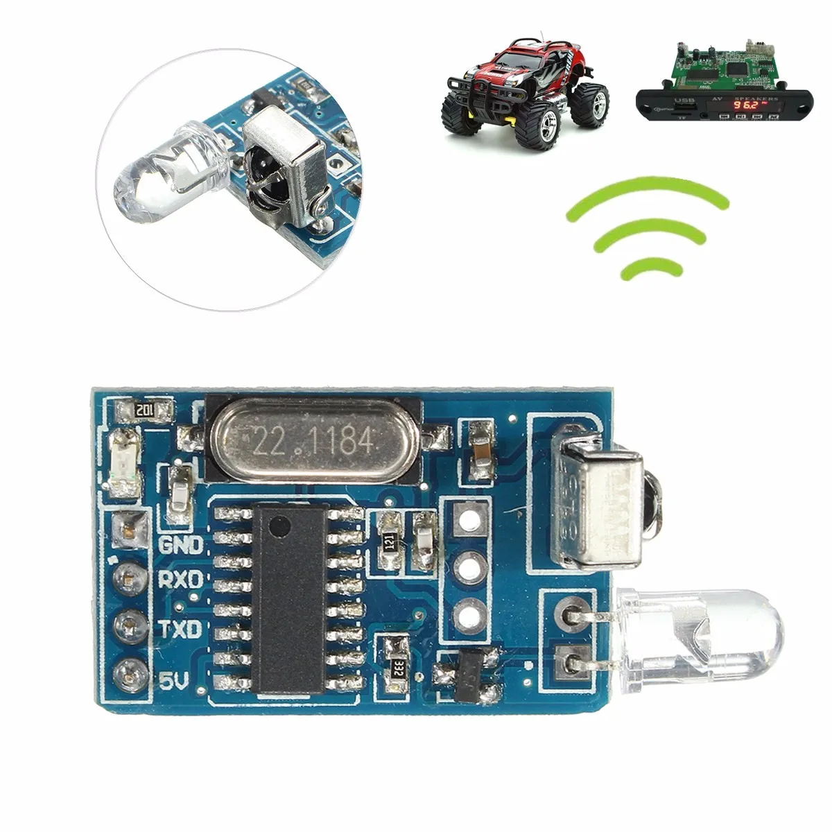 LEORY DIY 5V беспроводной ИК инфракрасный дистанционный декодер модуль приемника