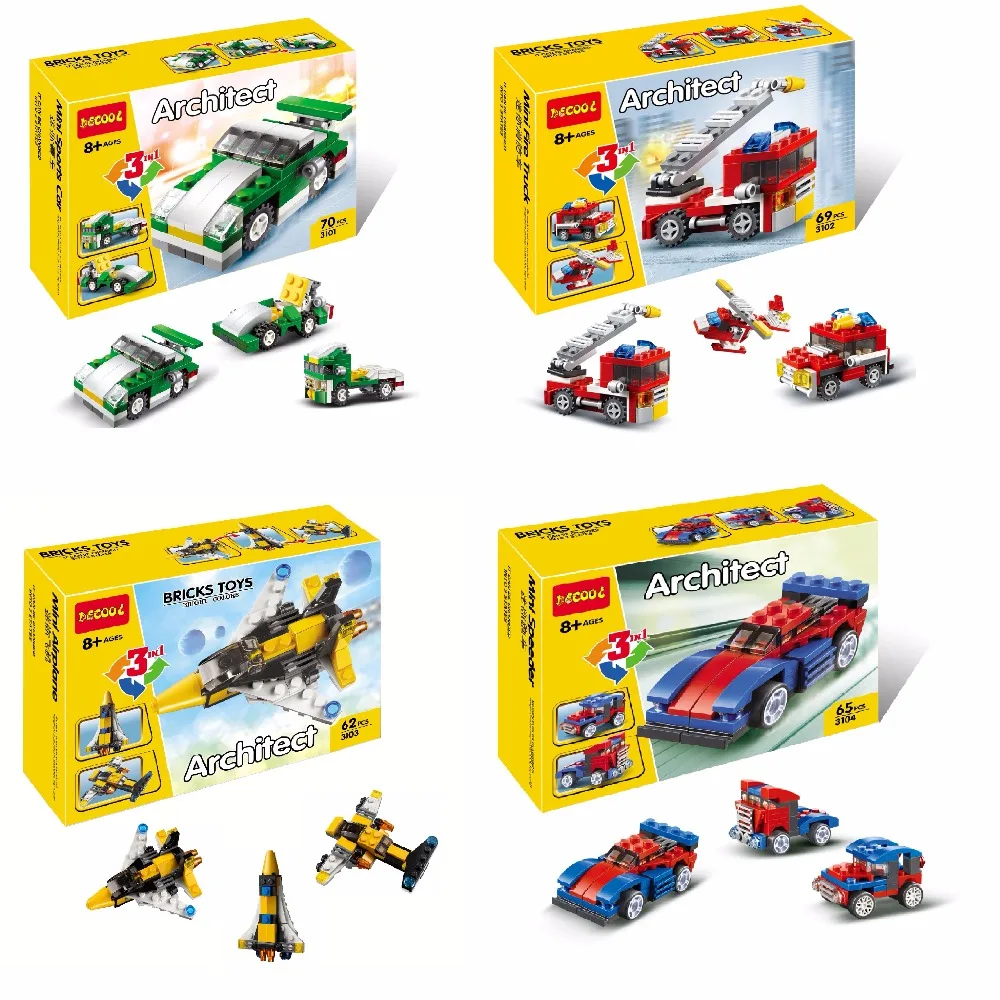 Building Blocks Compatible with Lego DG3101-3104 Models Building Kits Blocks Toys Hobby Hobbies For Chlidren