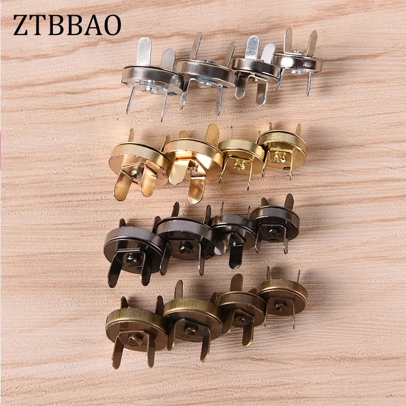 10pcs/lot Magnetic Snap DIY Handbag Purse Clasp Closures Metal Button Bag Accessories Parts High Quality 18mm/14mm Bag Button