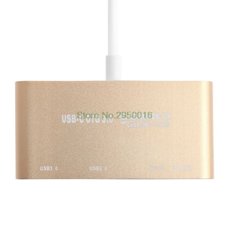 5-в-1 USB-C 3,1 Тип-C OTG USB 3,0 2,0 концентратор SD/TF Card Reader Combo для ноутбука C26
