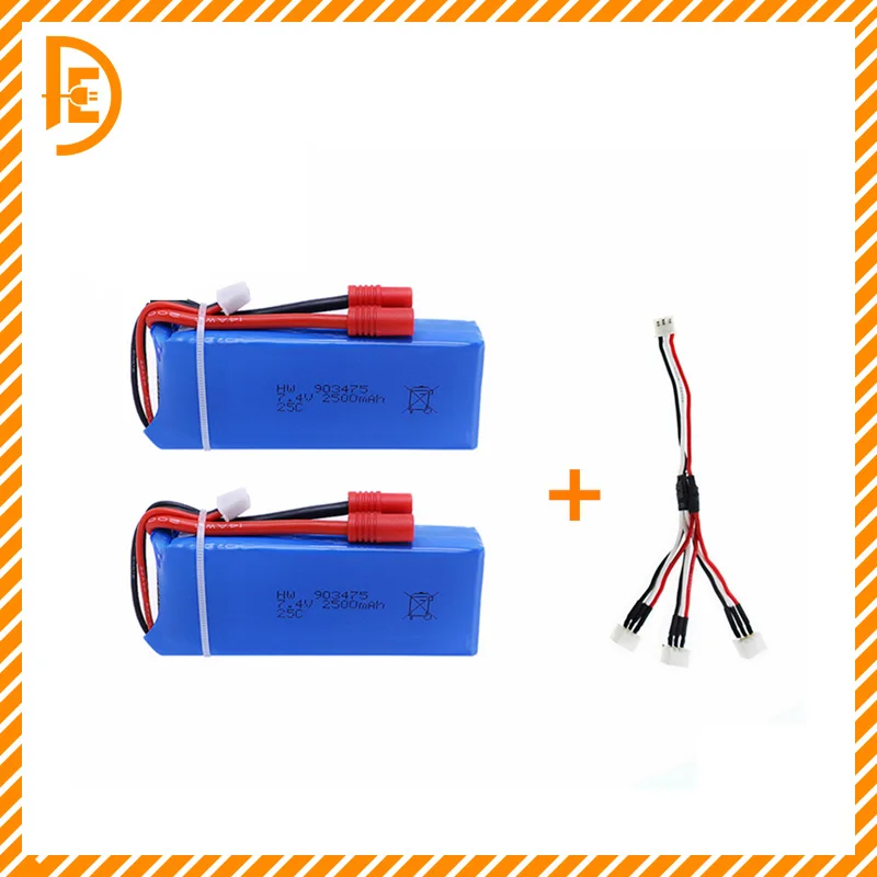 High capacity Syma X8W X8C X8G X8HC X8HW X8HG Drone 7.4V 2500mAh 25c