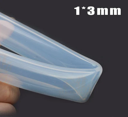 Силиконовая трубка Еда класс без запаха прозрачной капиллярной высокое сопротивление 1/2/3/4/5 6 мм прозрачная силиконовая резина - Цвет: 1-3