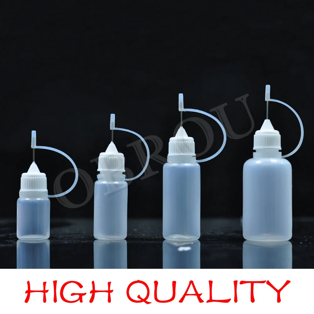Obrou 1000pcs Wholesale Empty PE 10ML 30ML Plastic Dropper Bottles With