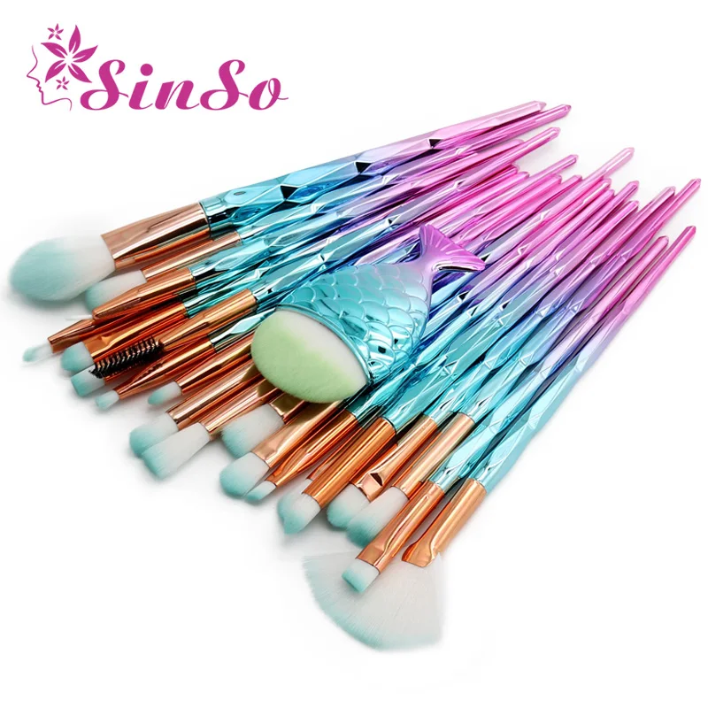 

SinSo 10-21pcs Makeup Brushes Set Unicorn Make Up Brushes Foundation Powder Blush Eyeshadow Eyebrow Lip Cosmetics Brush Kit Tool
