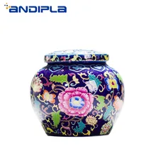 Цзиндэчжэнь Керамика чайный набор кунг-фу Винтаж Цвет эмаль контейнеры для чая хранения Чай Caddy Емкость для конфет Кофе банка для специй запечатанных канистру