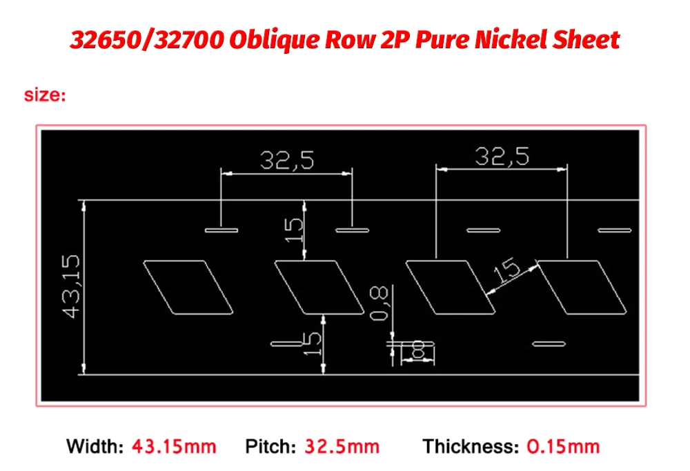 99.93% Oblique Row Pure Nickel Strip Lithium Battery Nickel Strip Used For 18650 Battery Connection Without Bracket Spot Welding