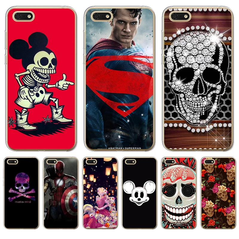 For Huawei Nova 2 Plus 3 3i Y5 II Y6 Y3 2017 Prime 2018 Case cover cool etui Capa Mickey Mouse Marvel Hero Captain America |