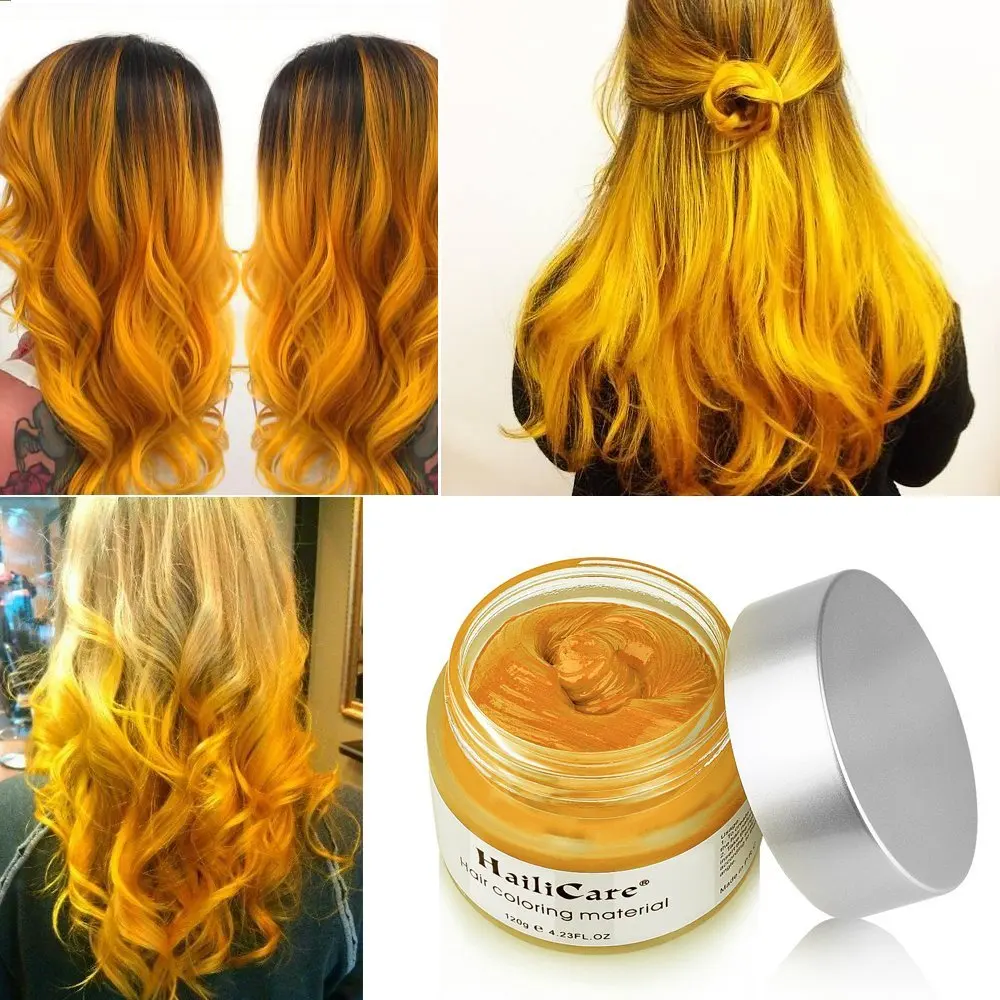 Мгновенный унисекс цвет волос Pomades воски пепельный воск грязевой краситель грязи
