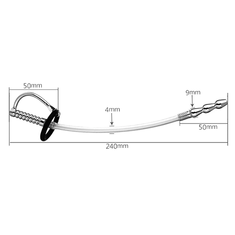 Silicone Urethral Dilator Urethral Dilator 35cm Hollow Silicone Urethral Sound Penis Plug Male Masturbator Sex Toys Urethra Stimulation Sounding Urethral Dilators Catheter