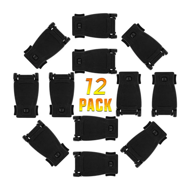 12 шт. тактические шестерни зажимы Molle вложения для сумки рюкзак жилет замок d-кольцо эластичные струны ремень управление инструмент 3