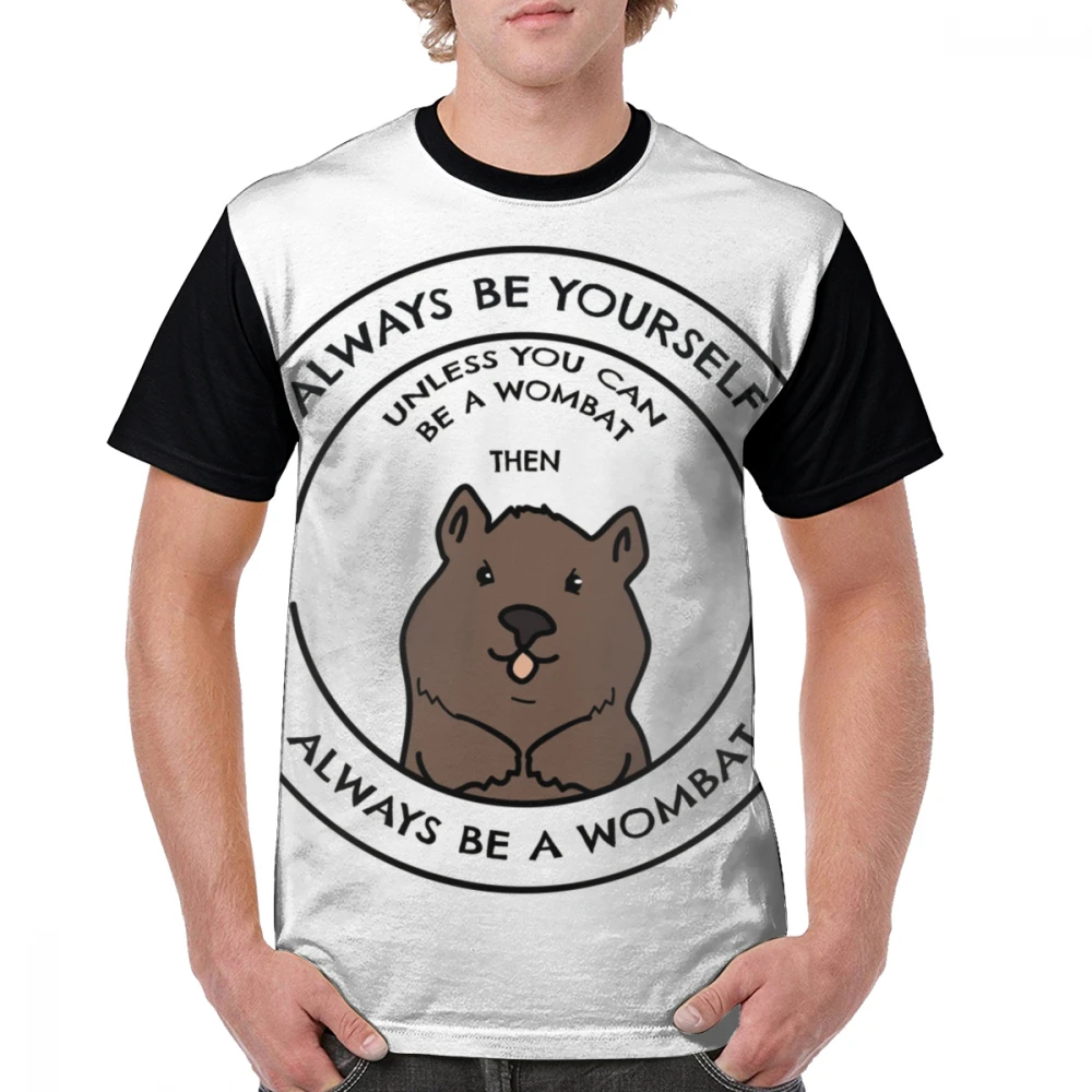 Женская футболка Wombat женская одежда с коротким рукавом большого размера принтом