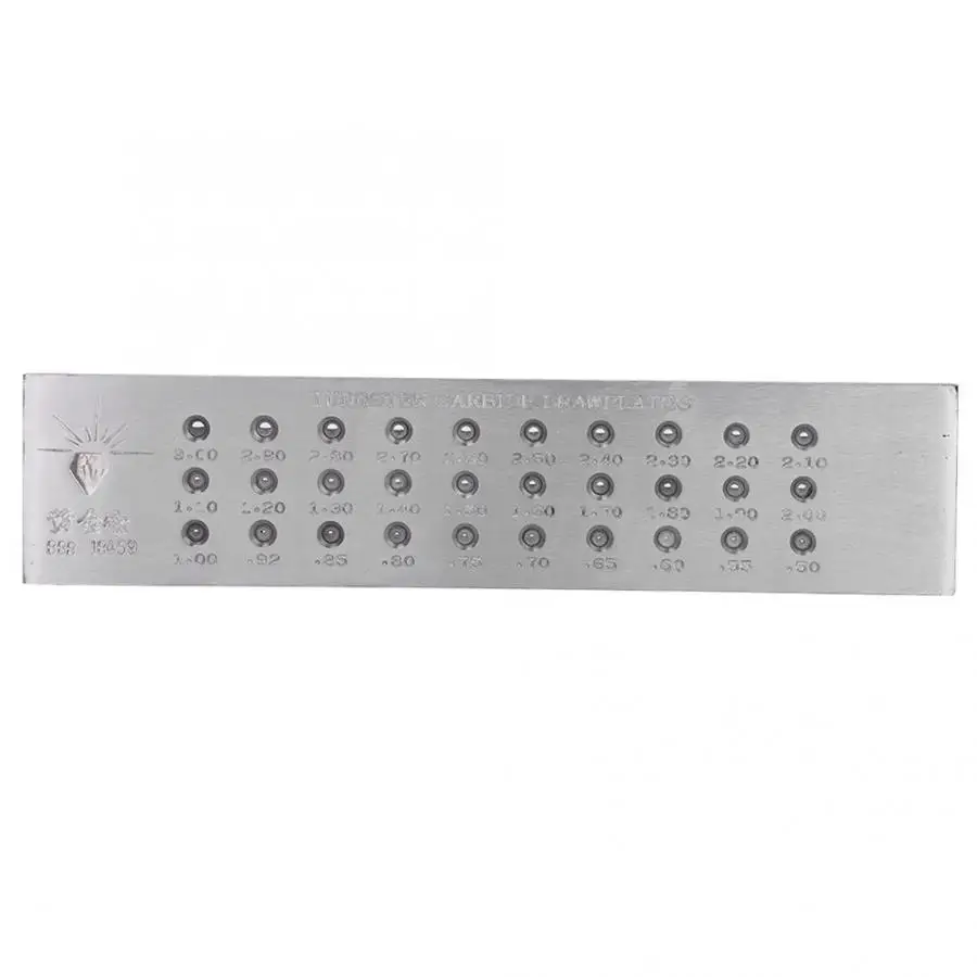 Drawing Plate Metal Glossy Lightweight Portable for Crafts DIY Jewelry Making Round 0.26-2.8 Round Shape Drawing Plate