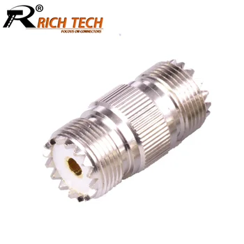 

10pcs/lot Dual UHF Female Straight Adapter High Quality Copper UHF Female Jack to UHF Jack RF Adapter R Connector Wholesales