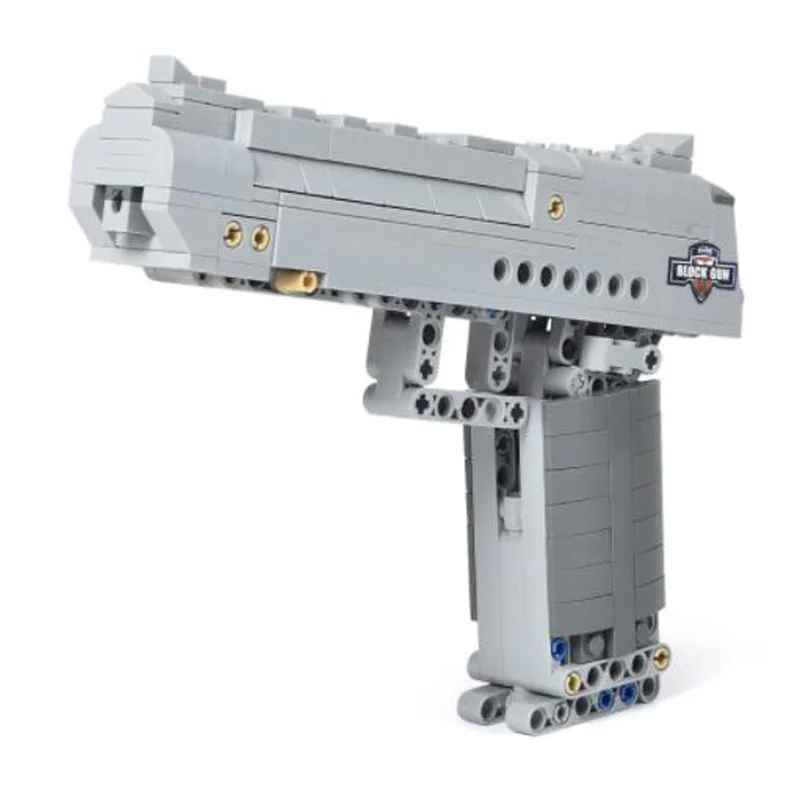 Weapon Toy Gun Desert Eagle Model DIY Building Blocks Revolver Airsoft Pistol With Bullet Outdoor Game For Children Gift Boys to