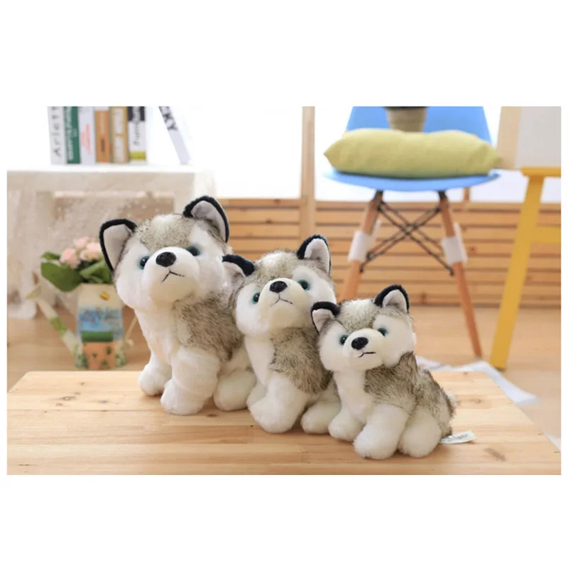 Mignon Husky confort en peluche, 18/22/28cm chien poupées pour bébé enfants jouet, haute qualité coton Brinquedos bébé comme cadeaux