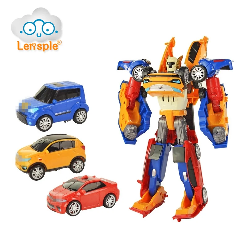 Lensple Tobot 3/2 в 1, Трансформационные машинки, робот, фигурка, игрушки, мультяшный персонаж, 3 машинки, сливаются, деформация, модель робота, игрушки