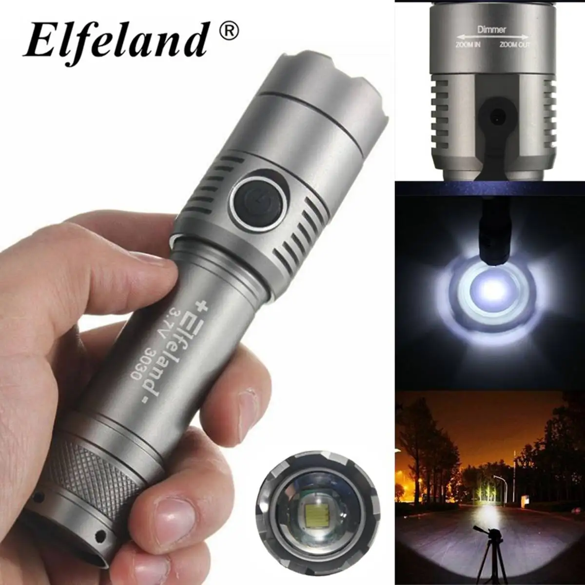 

Portable Work 500000lm Smuxi Lamp t6 COB LED flashlight Magnetic zoomable Worklight 2 modes Rechargeable waterproof use 18650