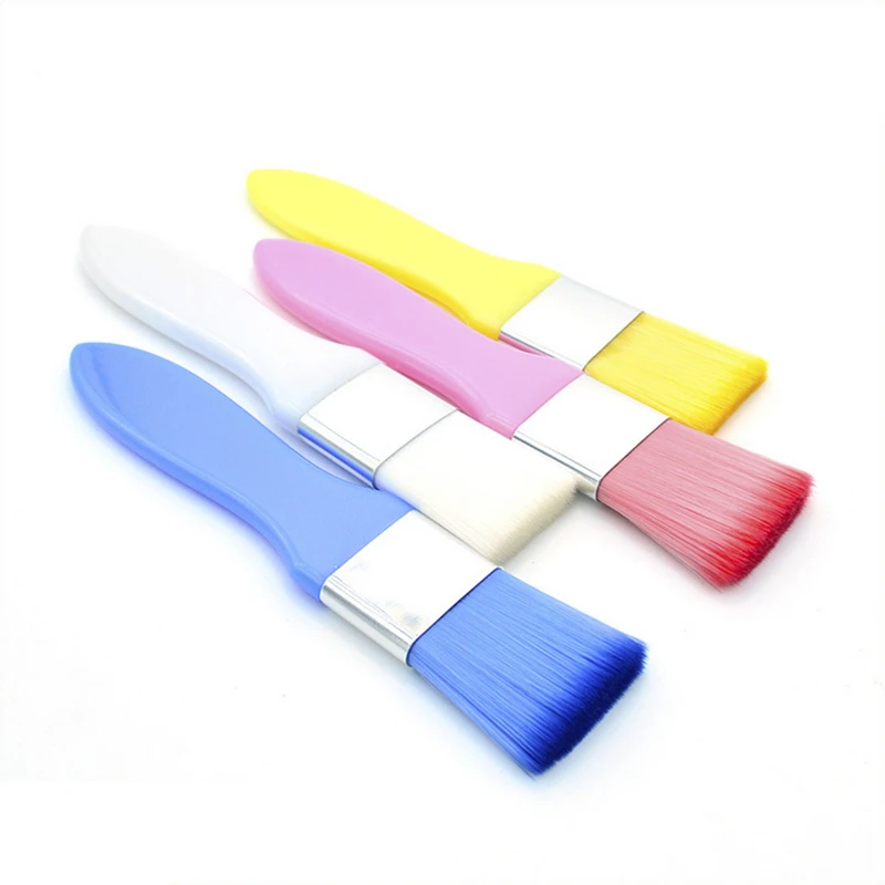 

Women 1Pc Facial Mask Brush Face Treatment Makeup Tool Mud Mask Applicator Brush with Plastic Handle Skin Care Color Random