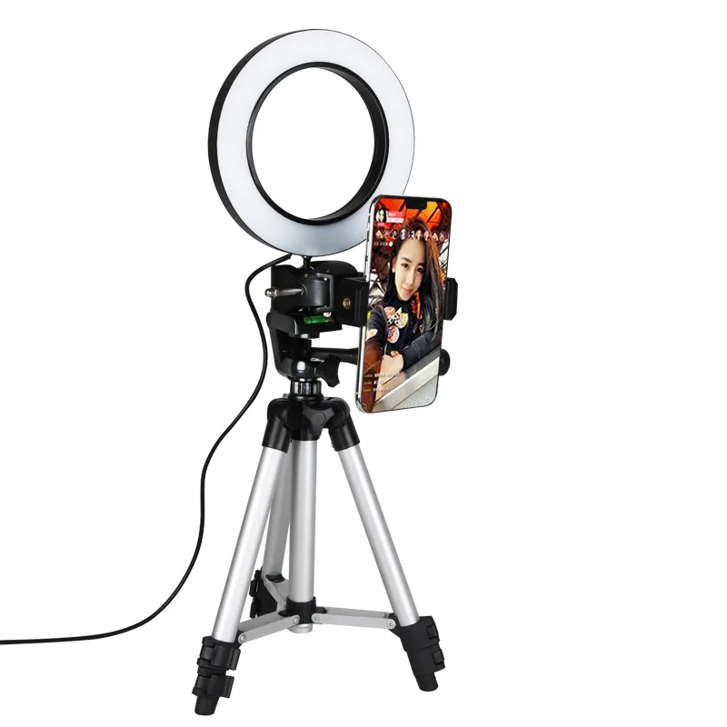 Фото для телефона 20 см LED Beauty Ring Light Photo Studi Dimmable Lamp + Штатив селфи/Live Show/Fill in