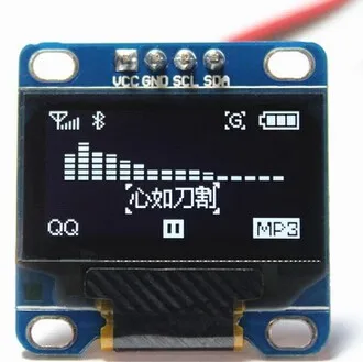0 96 дюймовый белый цвет I2C IIC коммуникация 128*64 OLED дисплей ЖК-экран модуль 12864 |