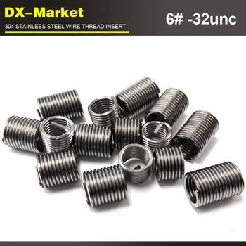 

6#-32unc x3D , 100pcs , 304 stainless steel 6# unc thread insert , sus304 Engine wire thread repair