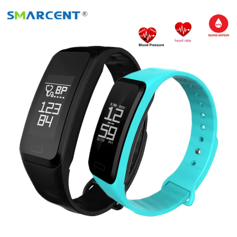 

R1 Smart Wristband Heart Rate Smart Band Blood Pressure Bracelet Blood Oxygen Pedometer with iOS Android APP for Sport Fitness