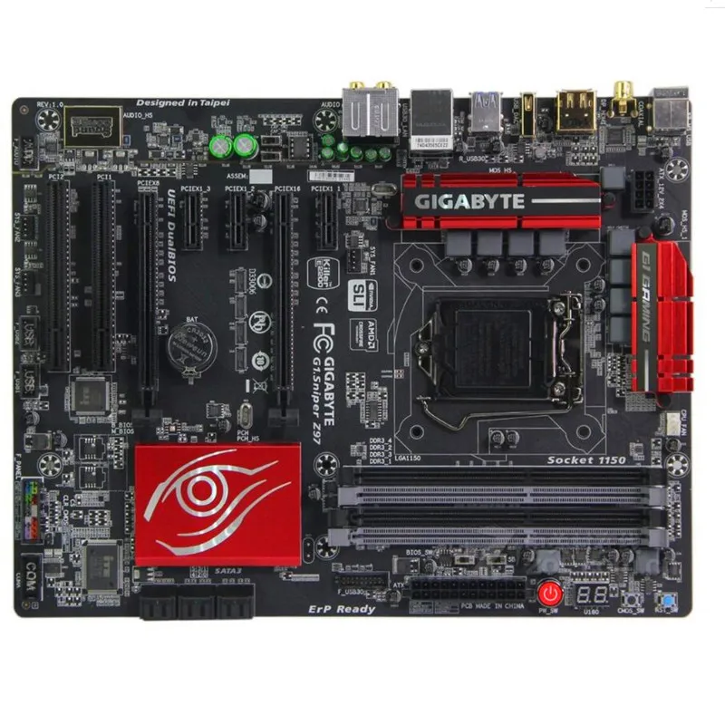 Материнская плата для Gigabyte Z97 оригинальная б/у настольного ПК G1.Sniper LGA 1150 i3 i5 i7 DDR3 32G